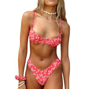 Kulani Kinis Red Floral Bikini
